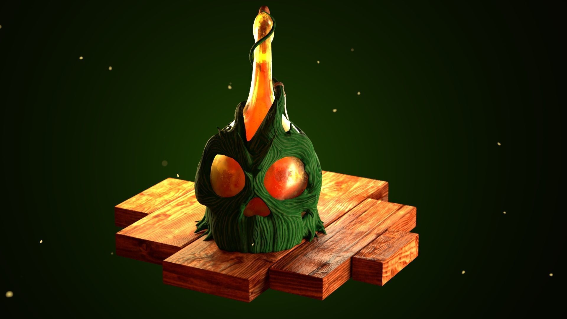 Magic Skull Death Potion Low-poly 3D model_1