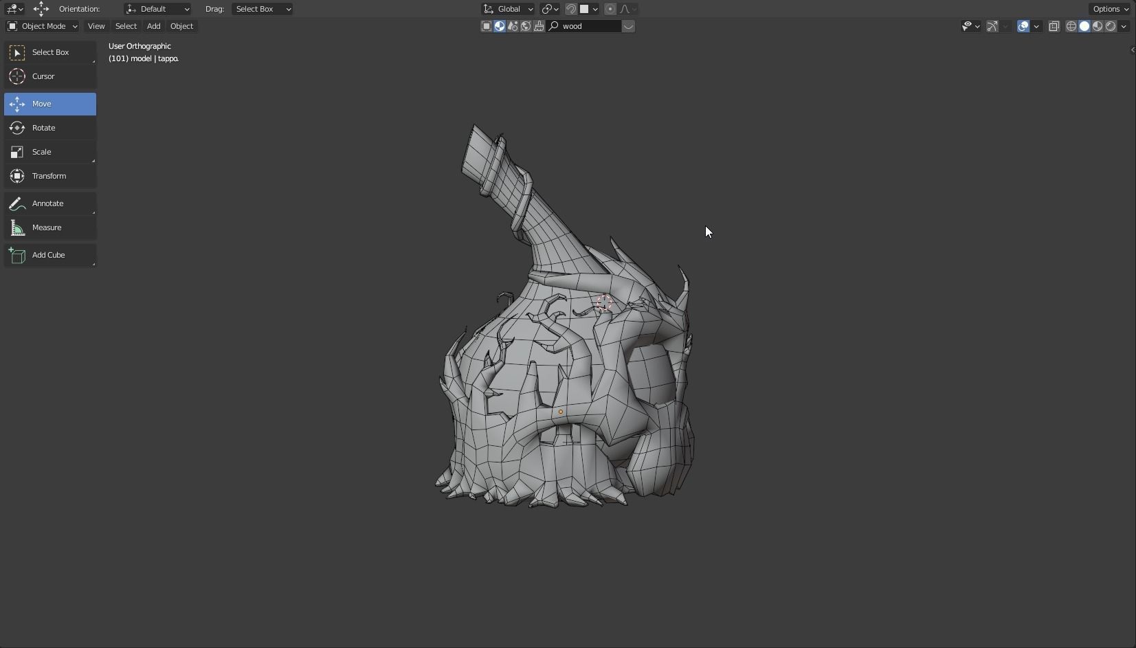 Magic Skull Death Potion Low-poly 3D model_10