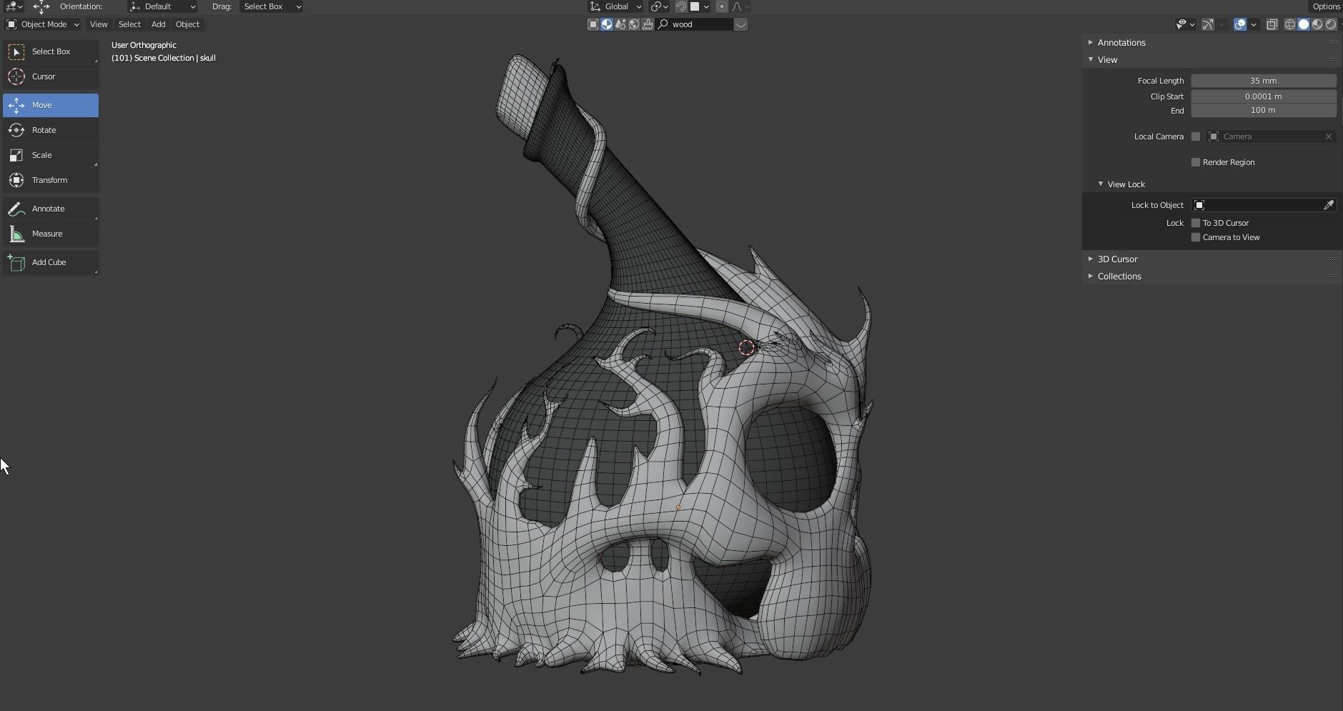 Magic Skull Death Potion Low-poly 3D model_9