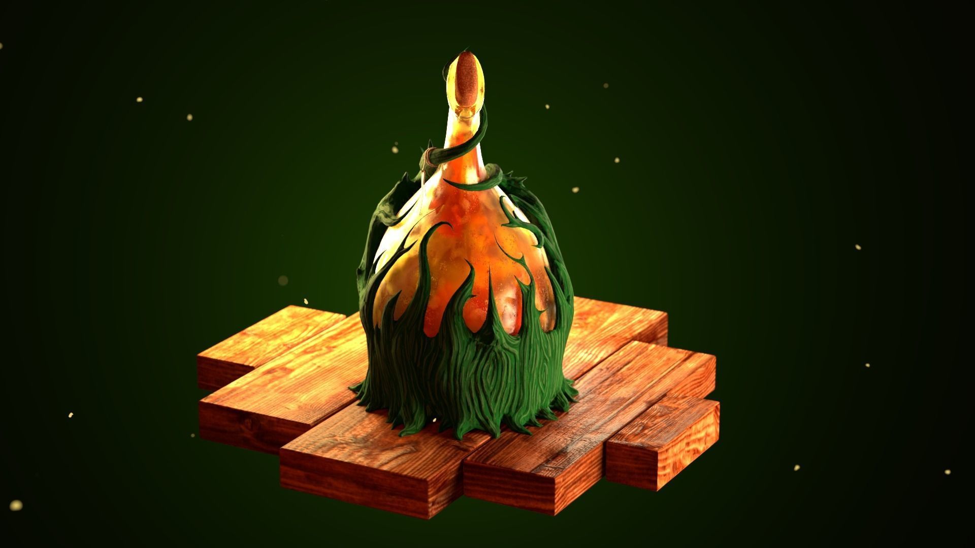 Magic Skull Death Potion Low-poly 3D model_3