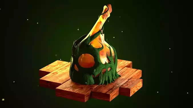 Magic Skull Death Potion Low-poly 3D model