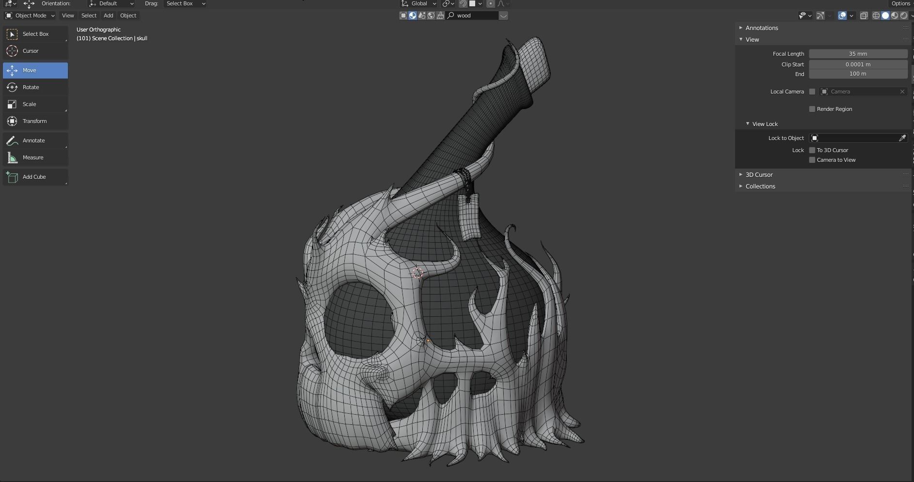 Magic Skull Death Potion Low-poly 3D model_5
