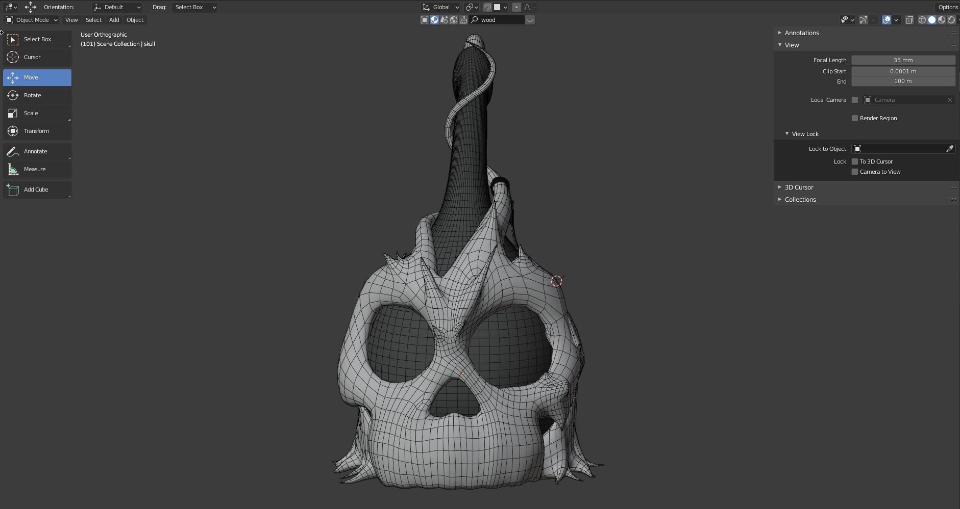 Magic Skull Death Potion Low-poly 3D model_7