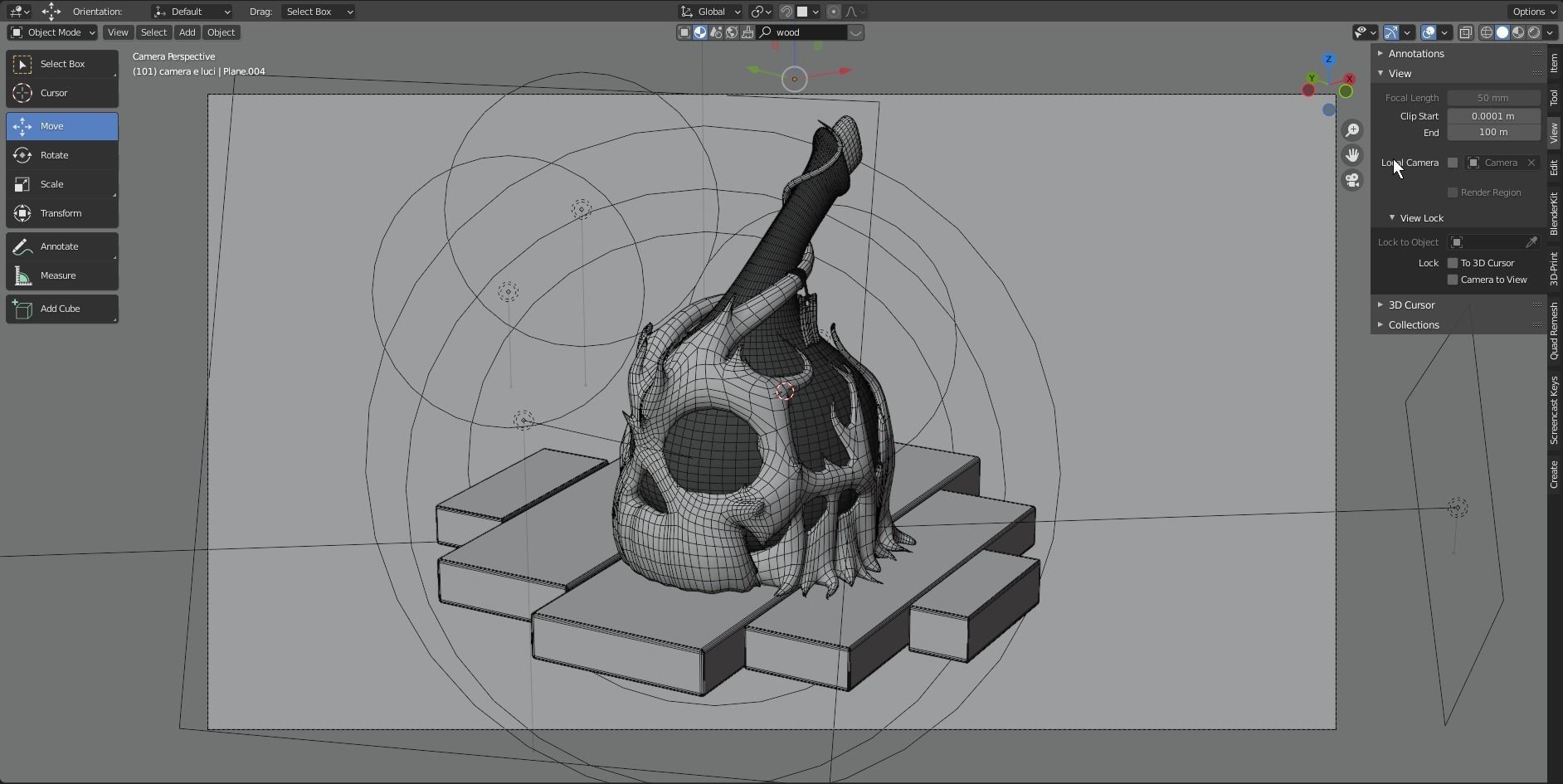 Magic Skull Death Potion Low-poly 3D model_4