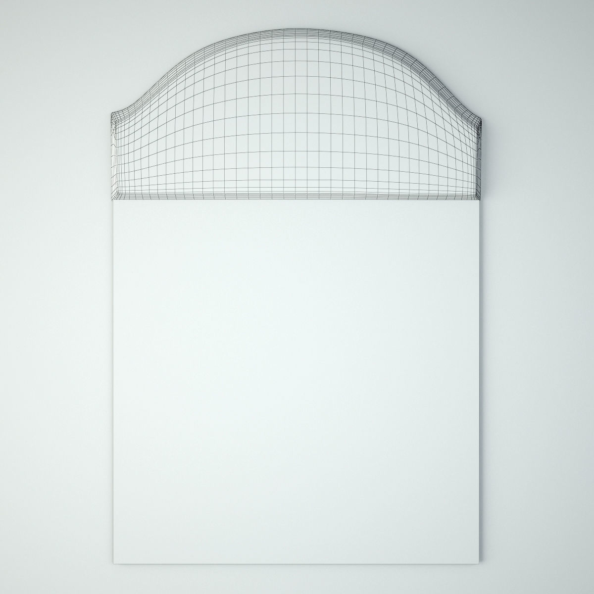 Old Blue Architectural Panel Mirror 3D model_3