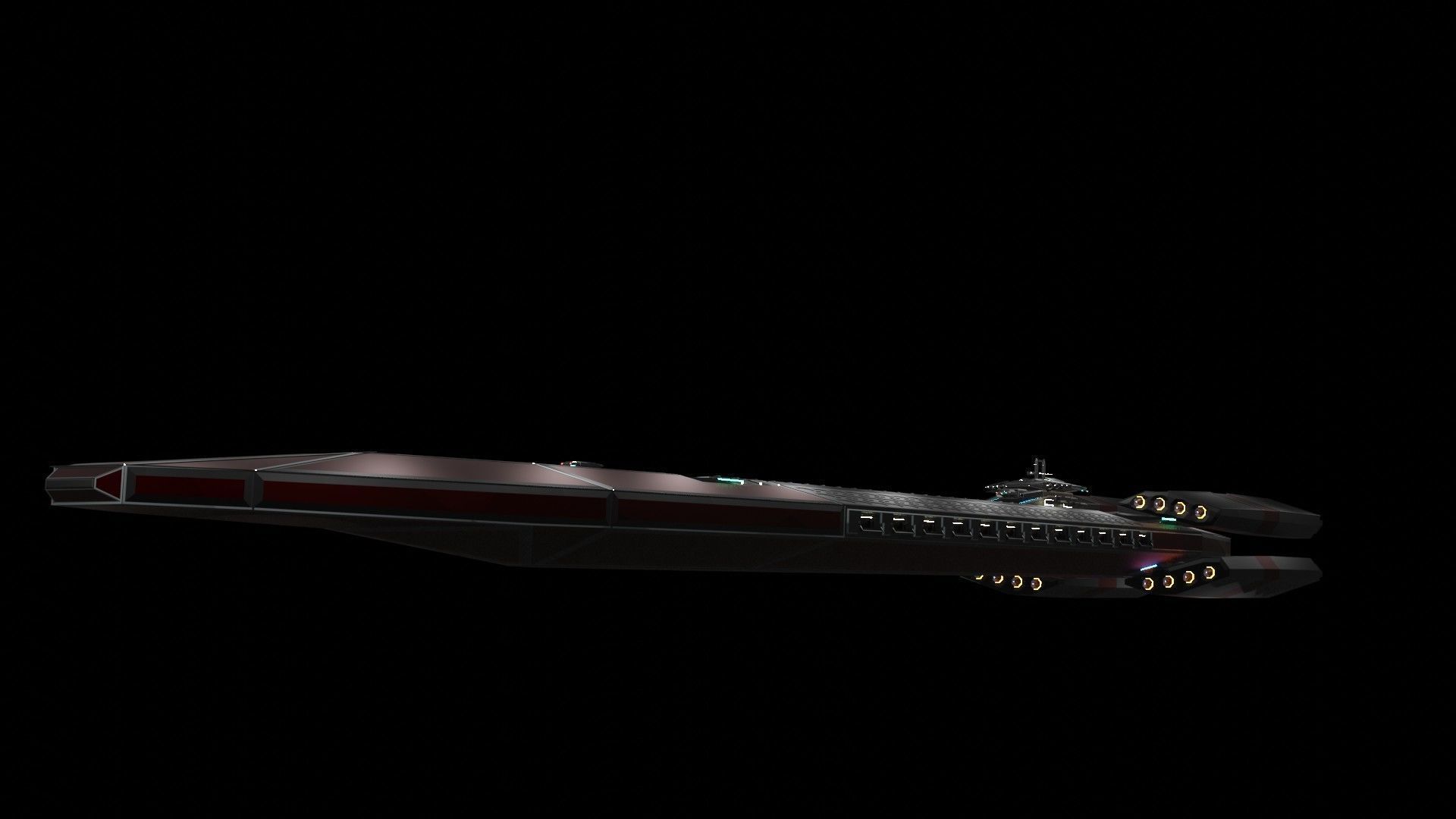 Starship star wars battlecruiser 3D model_13