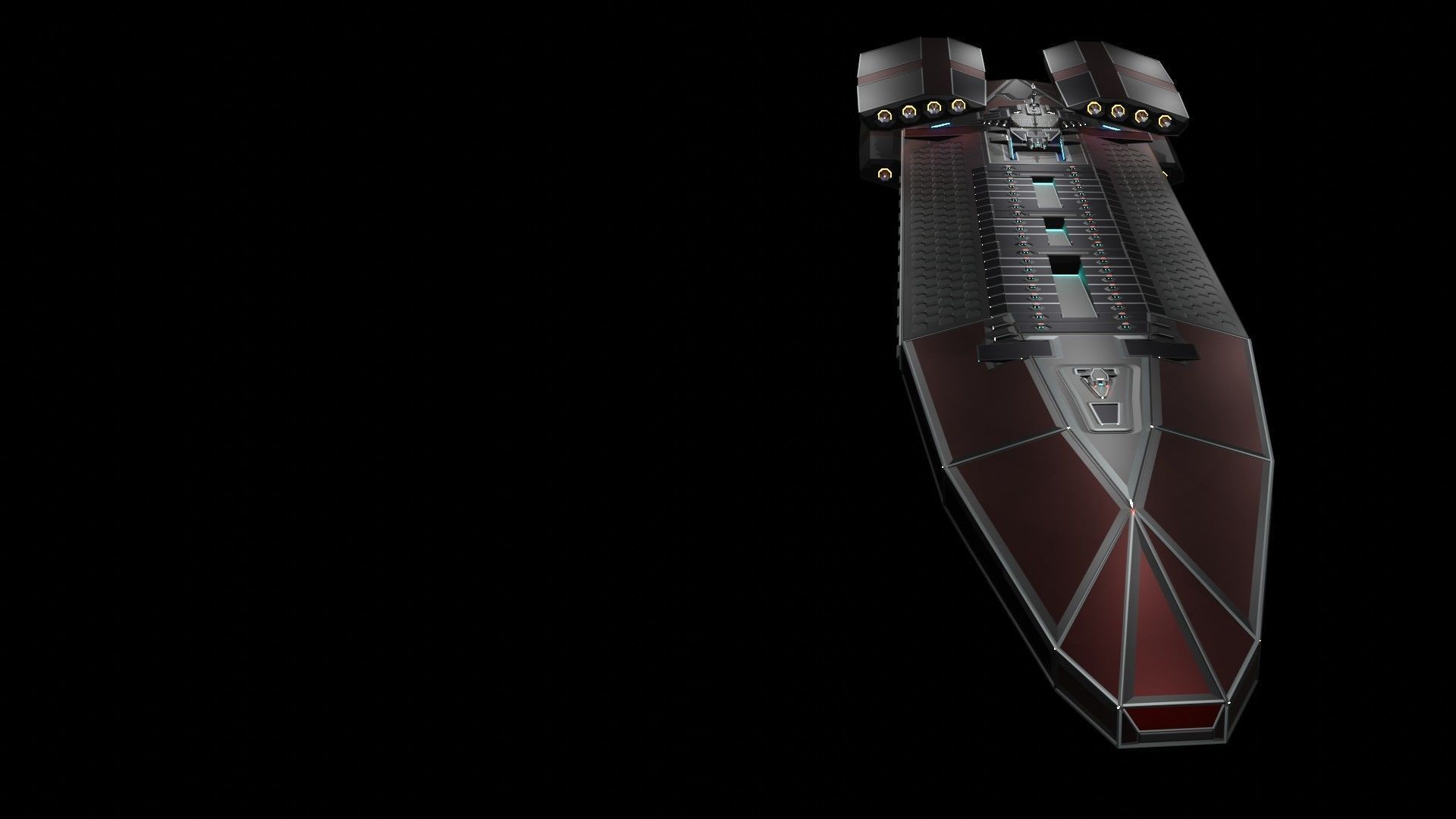 Starship star wars battlecruiser 3D model_15