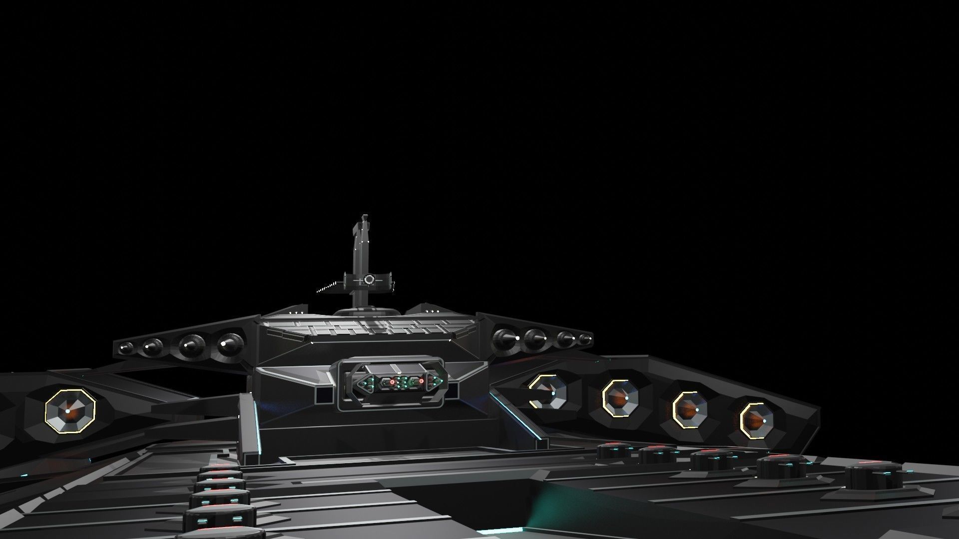 Starship star wars battlecruiser 3D model_1