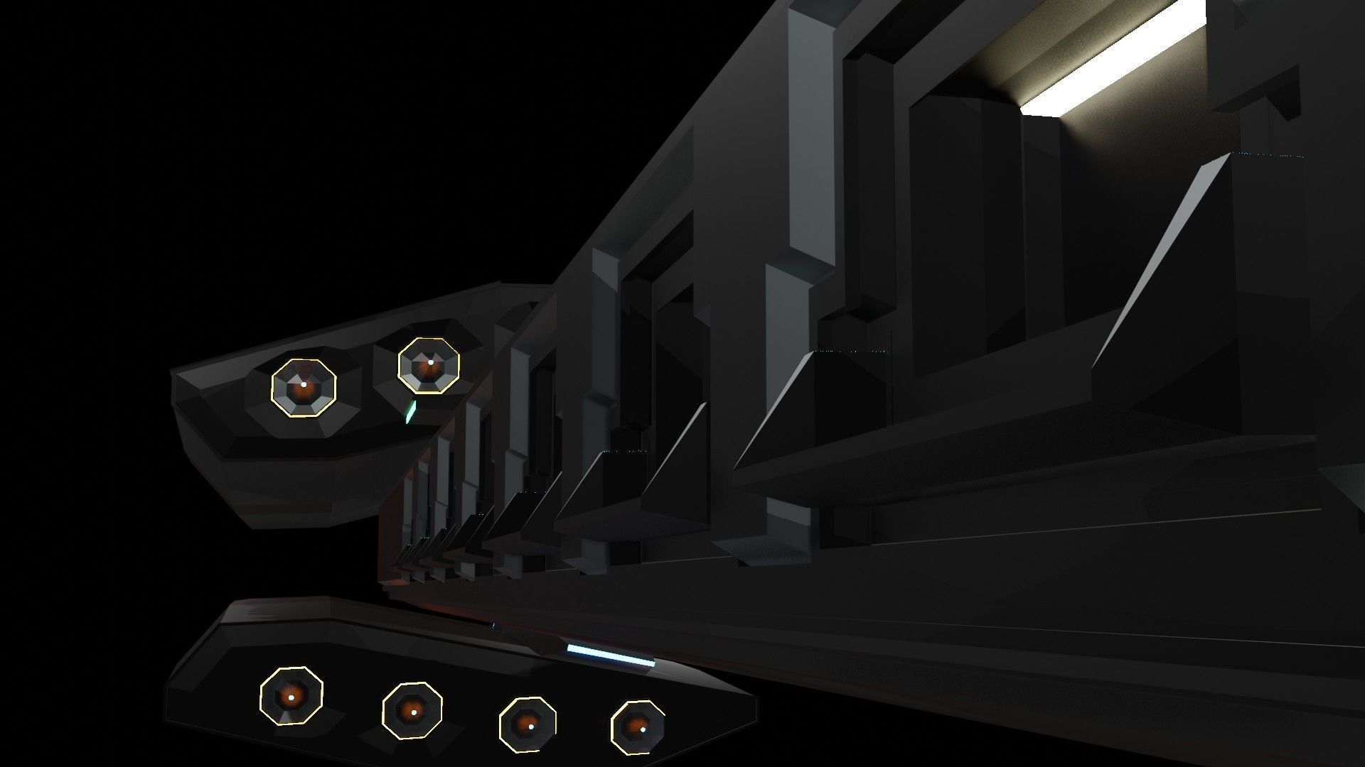 Starship star wars battlecruiser 3D model_17