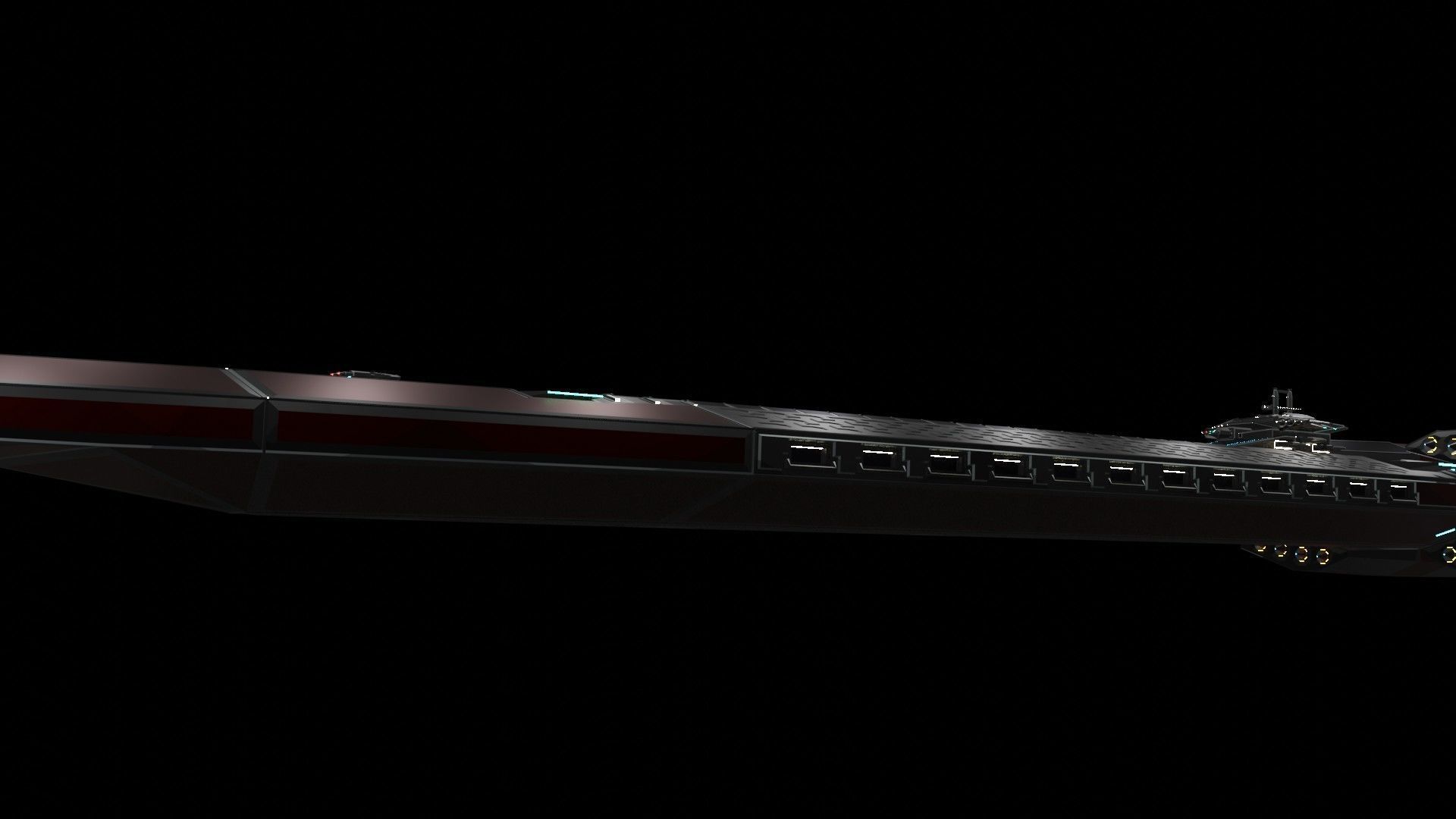 Starship star wars battlecruiser 3D model_12