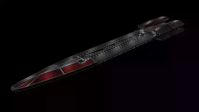 Starship star wars battlecruiser 3D model