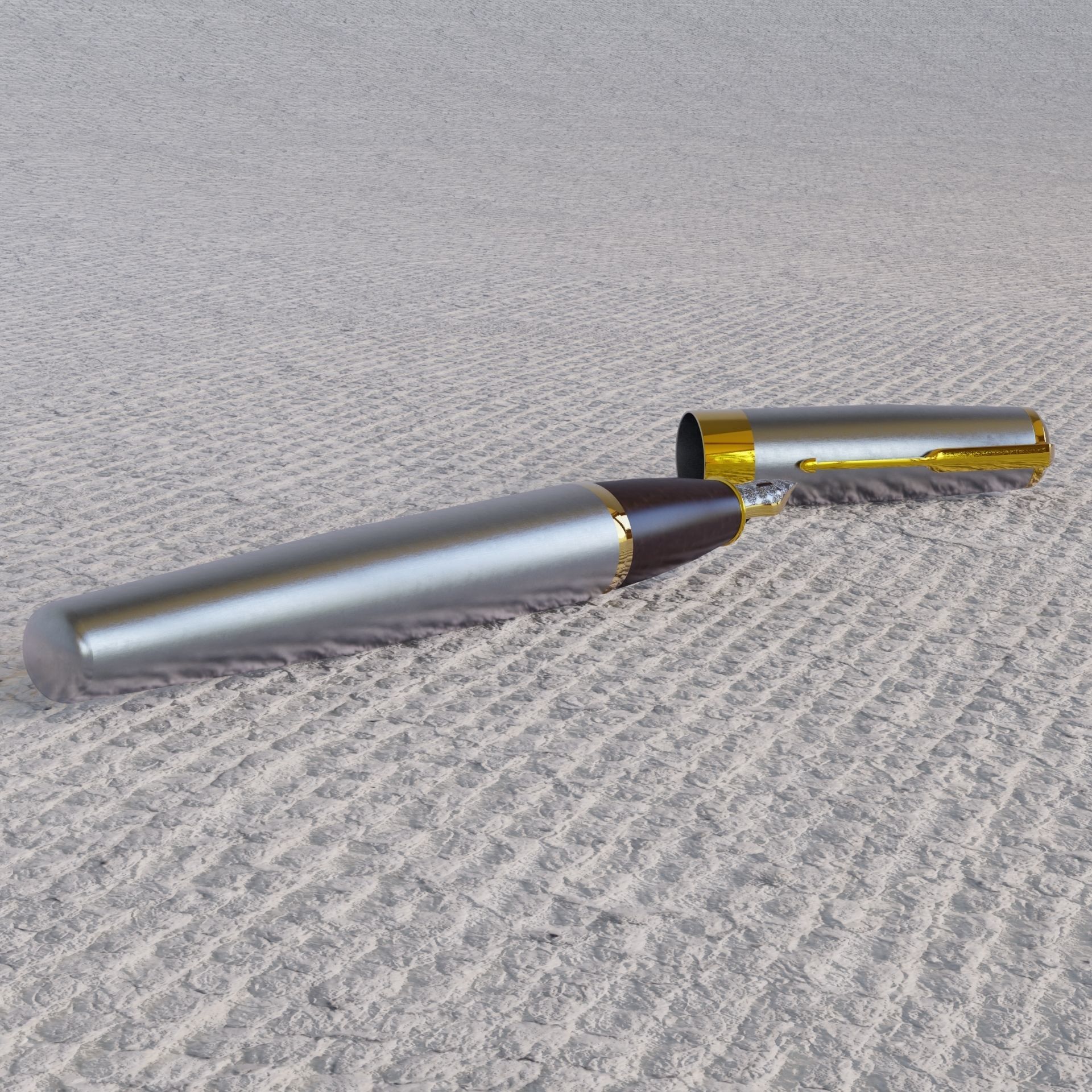 Fountain pen 3D model_1