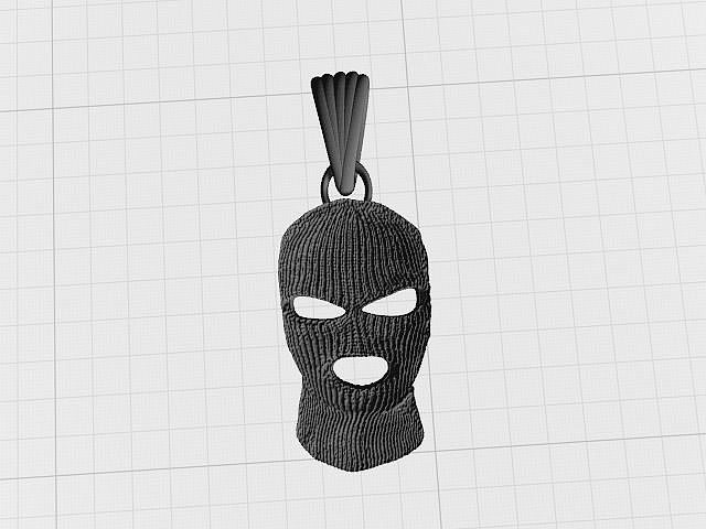 ski mask pendant 3D print model