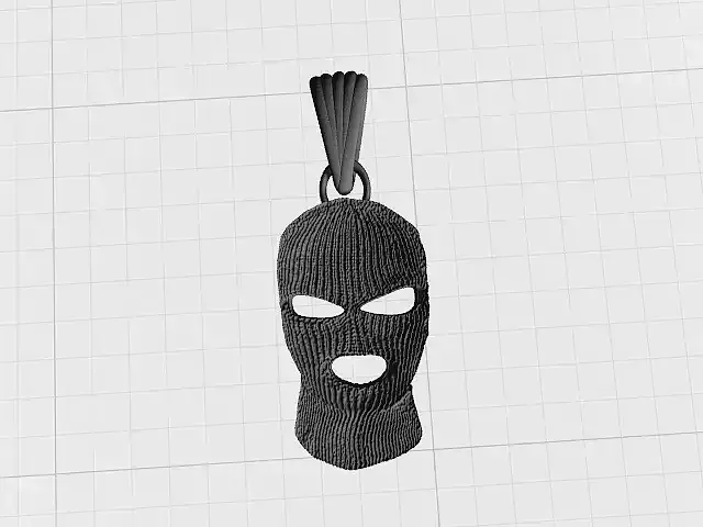 ski mask pendant 3D print model