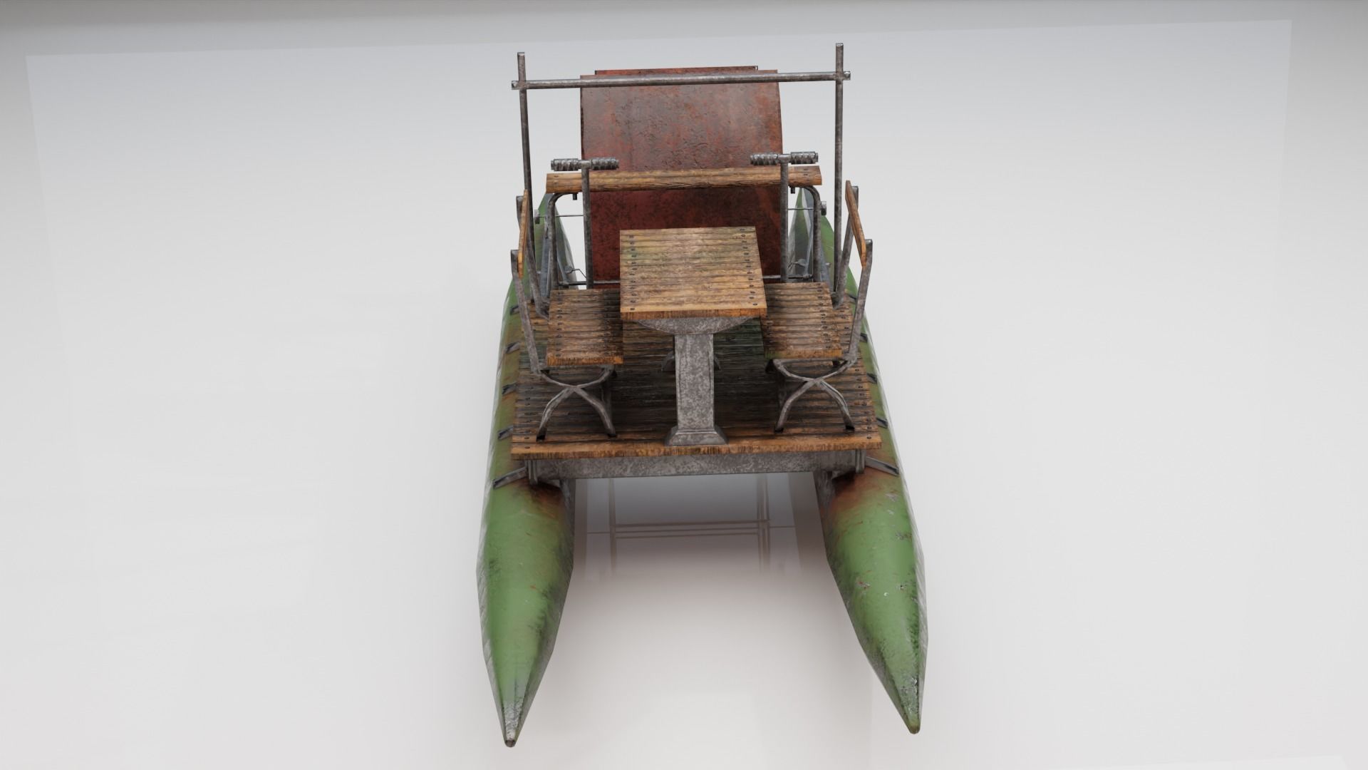 Vintage Water Bike PBR Game Ready VR AR low-poly 3d model  Low-poly 3D model_2