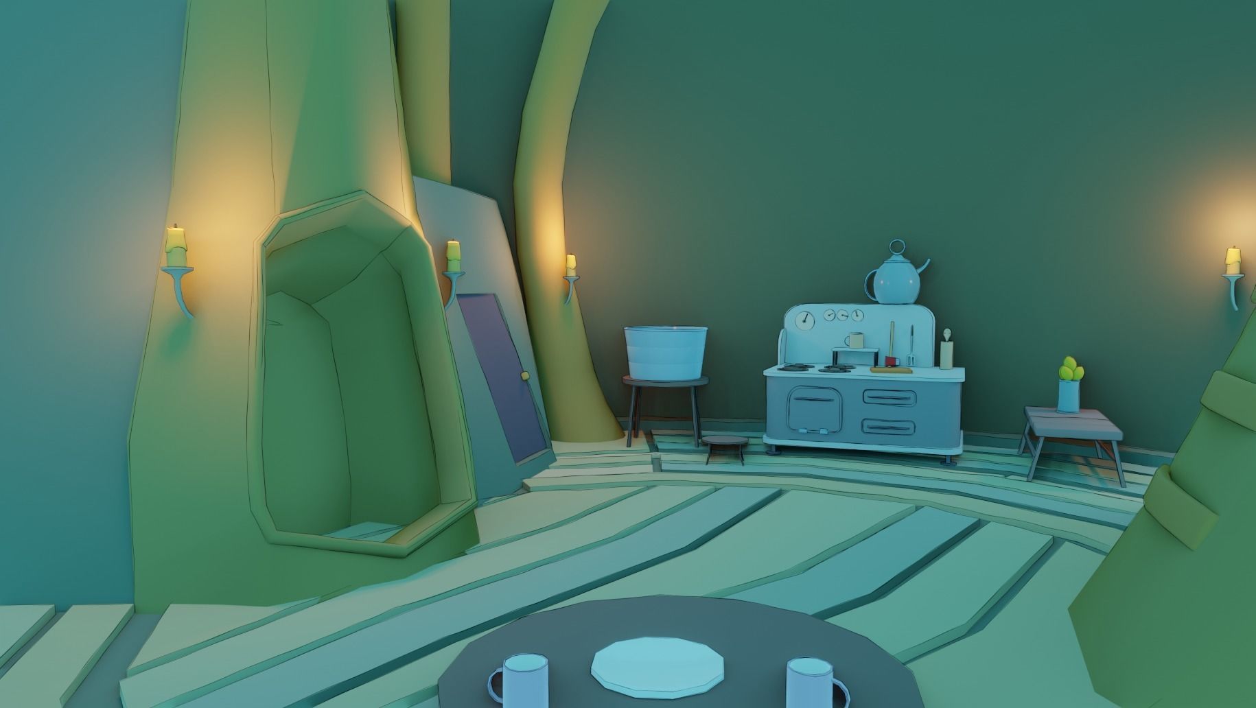 Adventure time Tree house Low-poly 3D model_8
