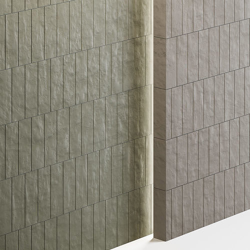 BESTILE Mitte Verde and Perla tiles 3D model