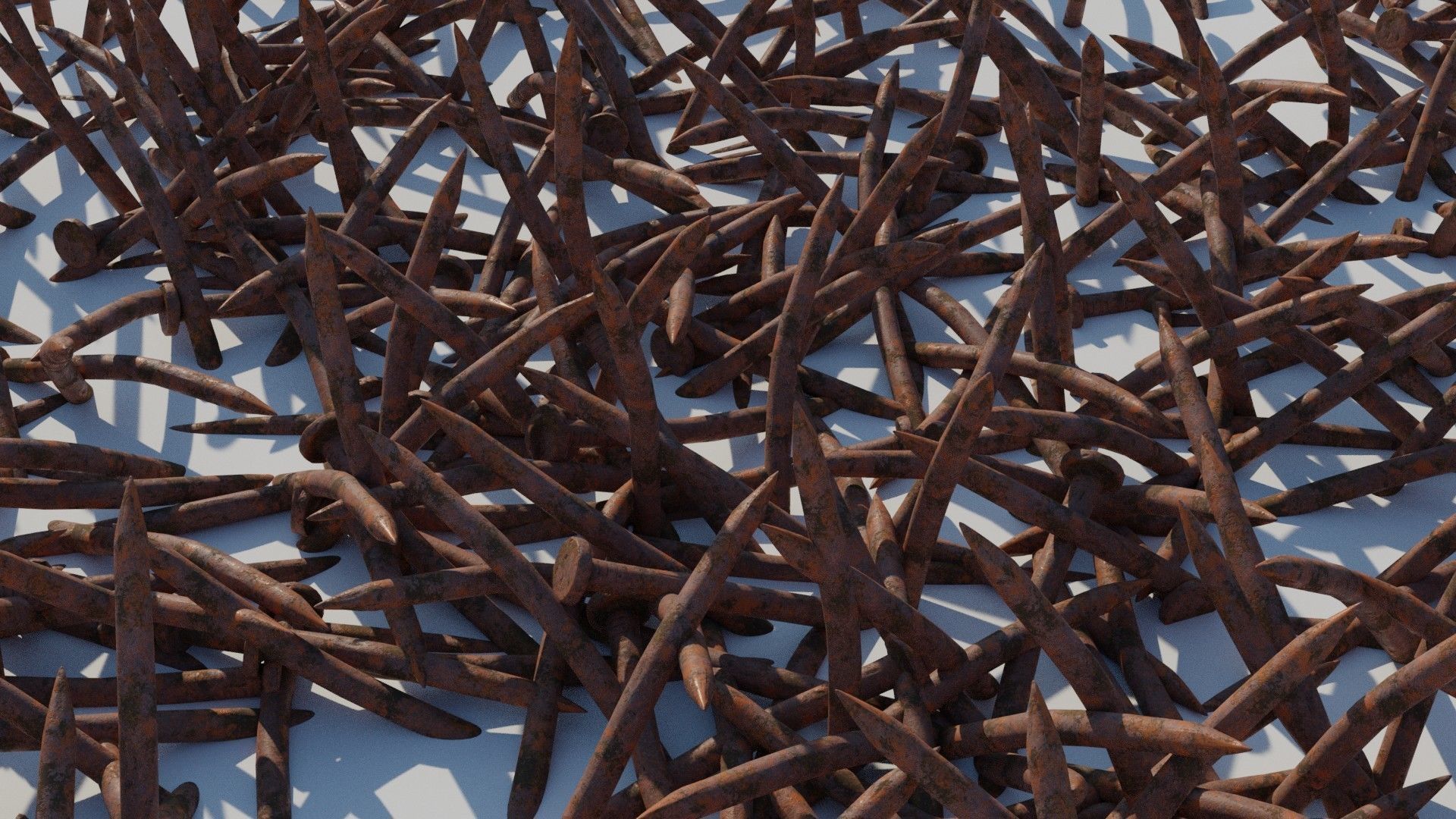 Rusty Nail 3D model_1