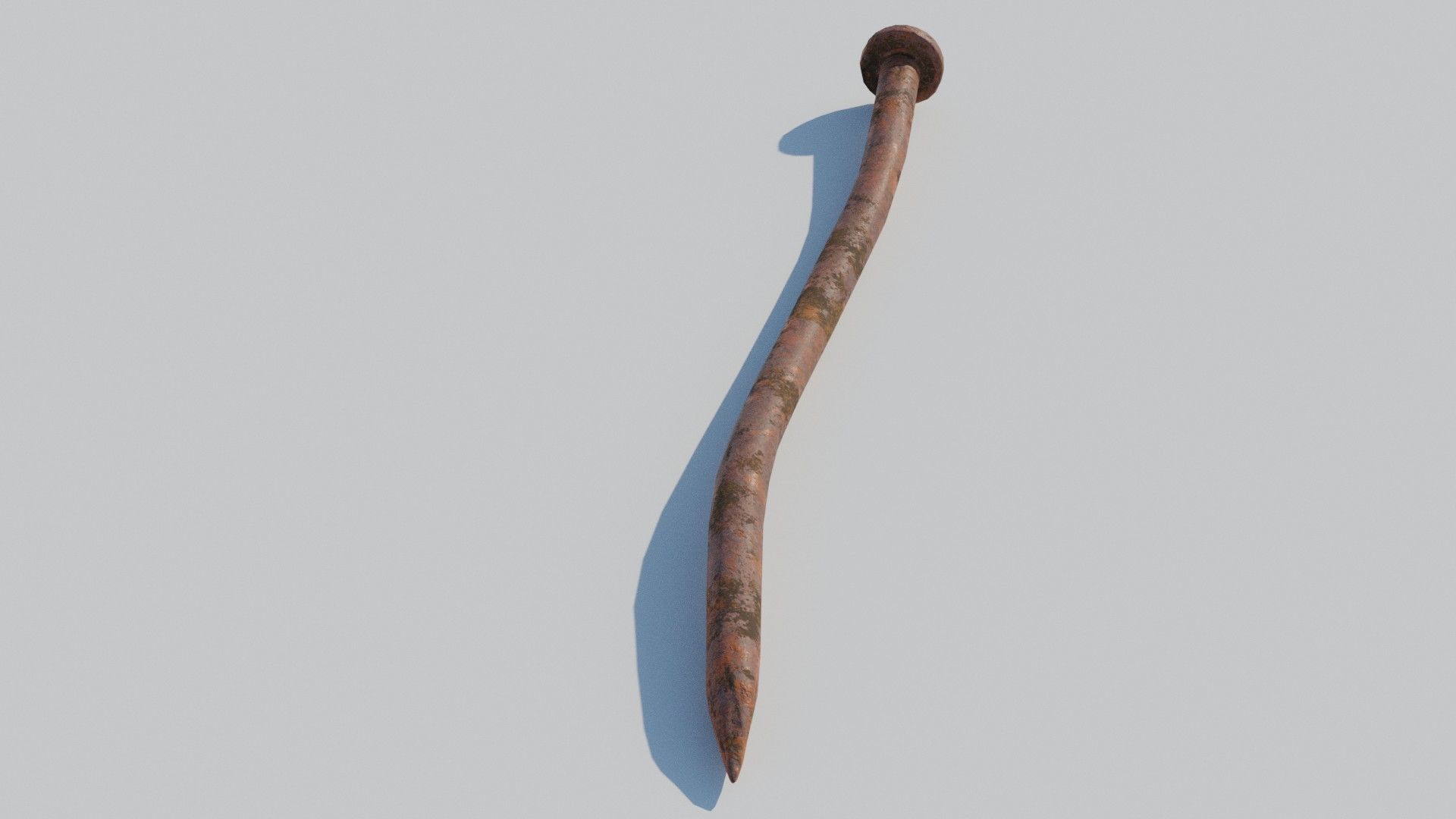 Rusty Nail 3D model_2
