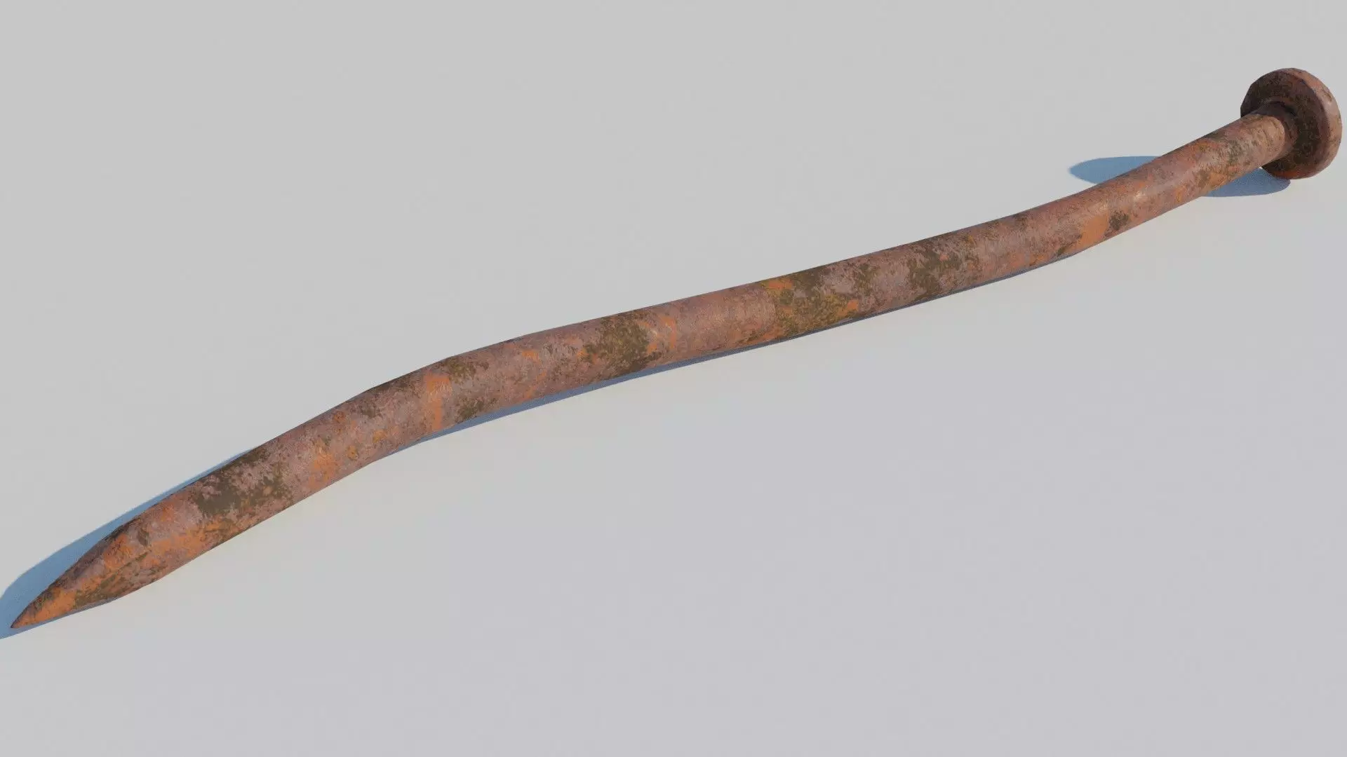 Rusty Nail 3D model_0