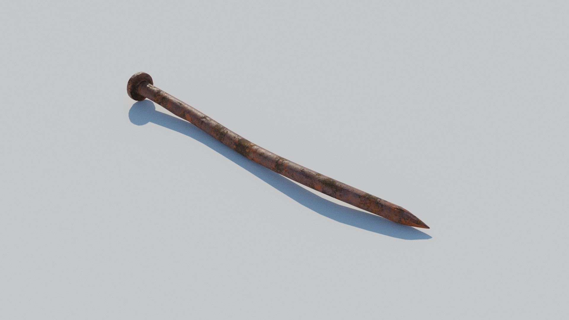 Rusty Nail 3D model_3