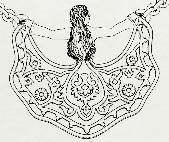 Carpet drawings in jewelry-orginal design 3D print model_2