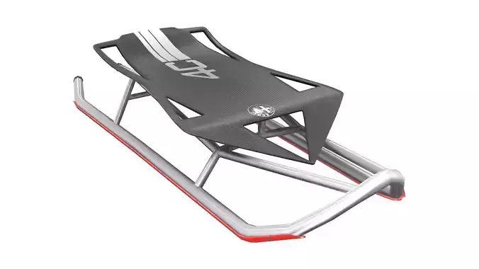 Winter Sledge Low-poly 3D model