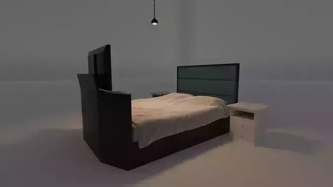 kingsize bed with side table