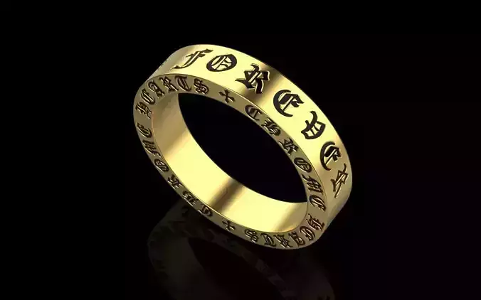 ring in monogram letters