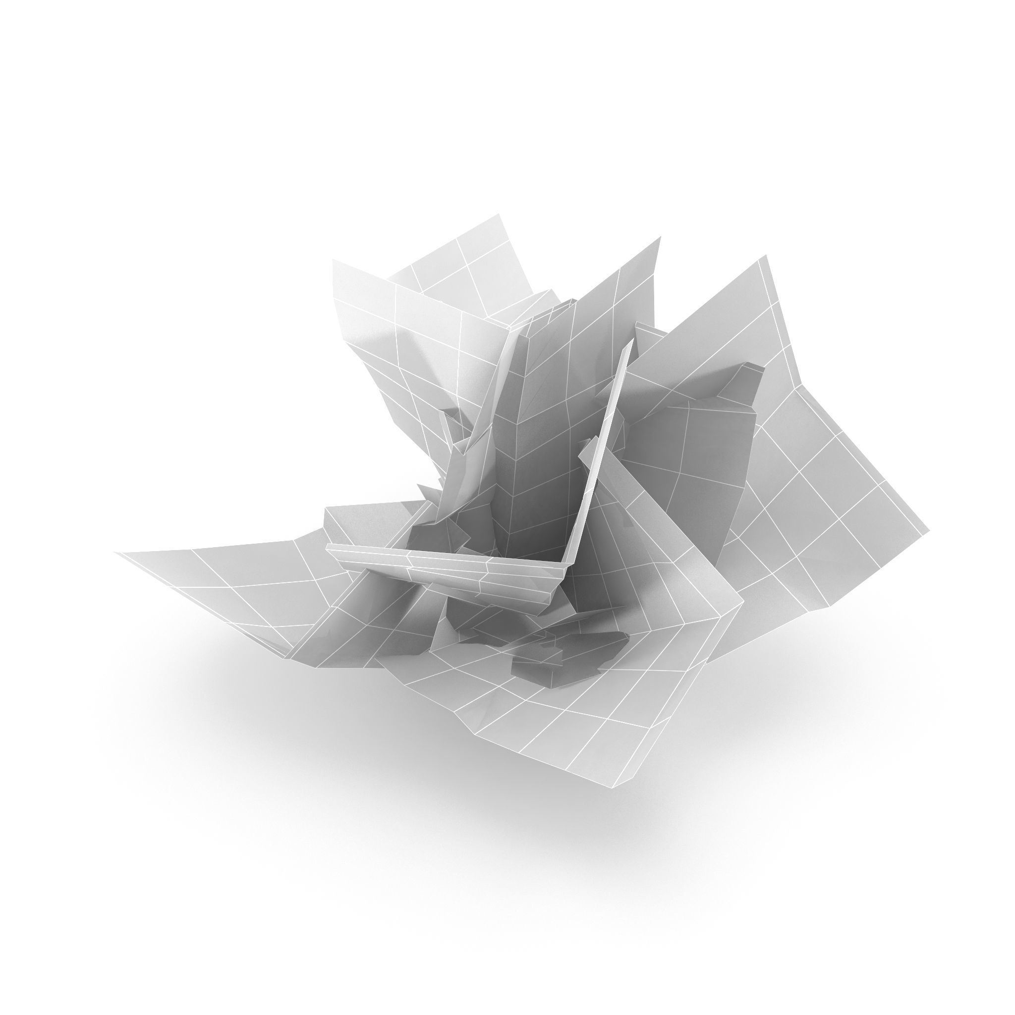 Seaweed Yellow V1 Low-poly 3D model_8