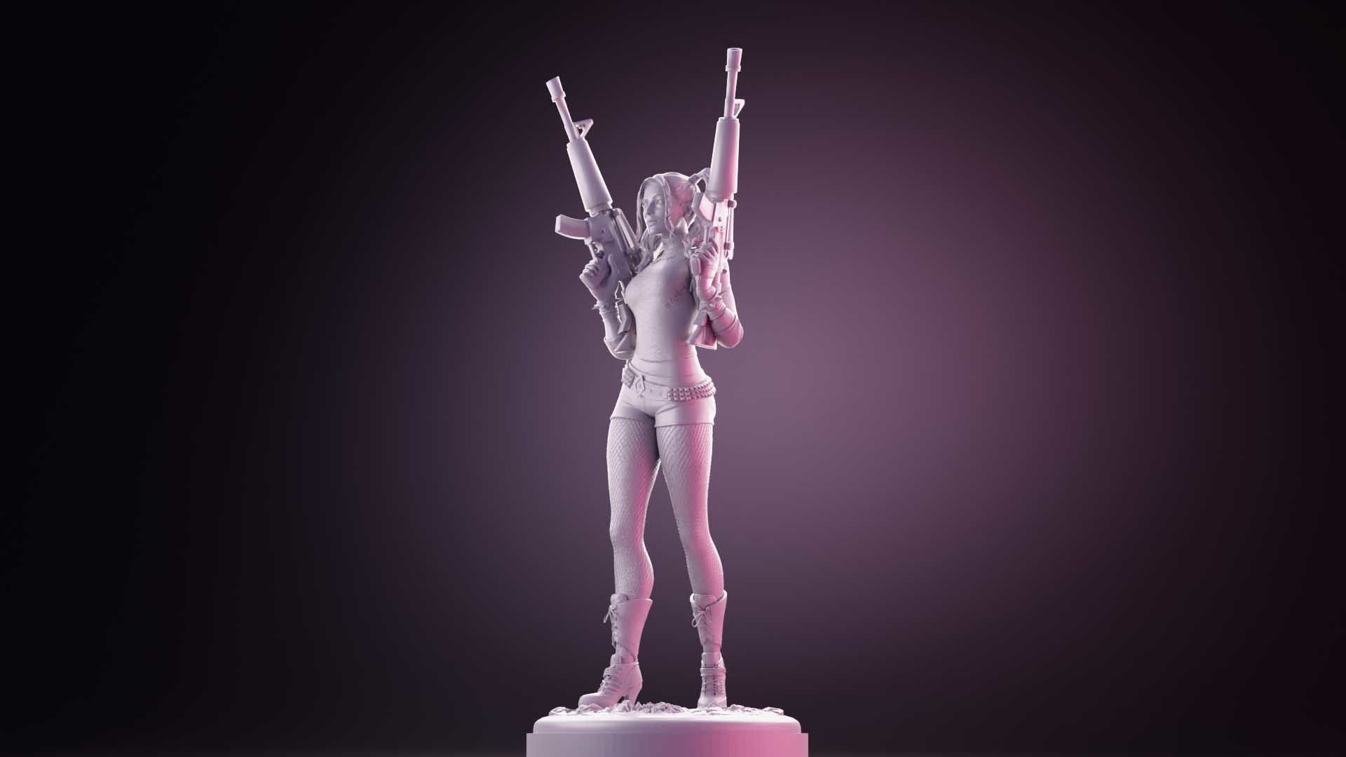 Harley Quinn for 3D print 3D print model_2