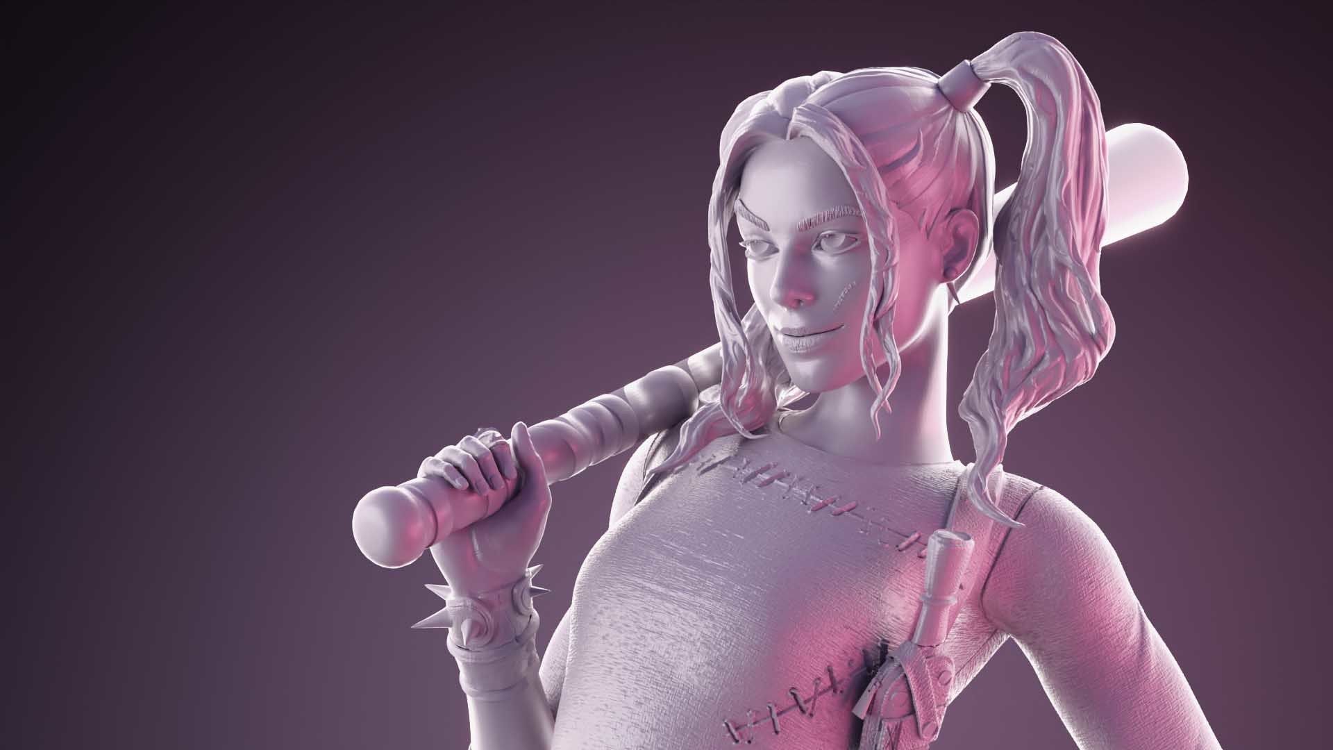 Harley Quinn for 3D print 3D print model_13