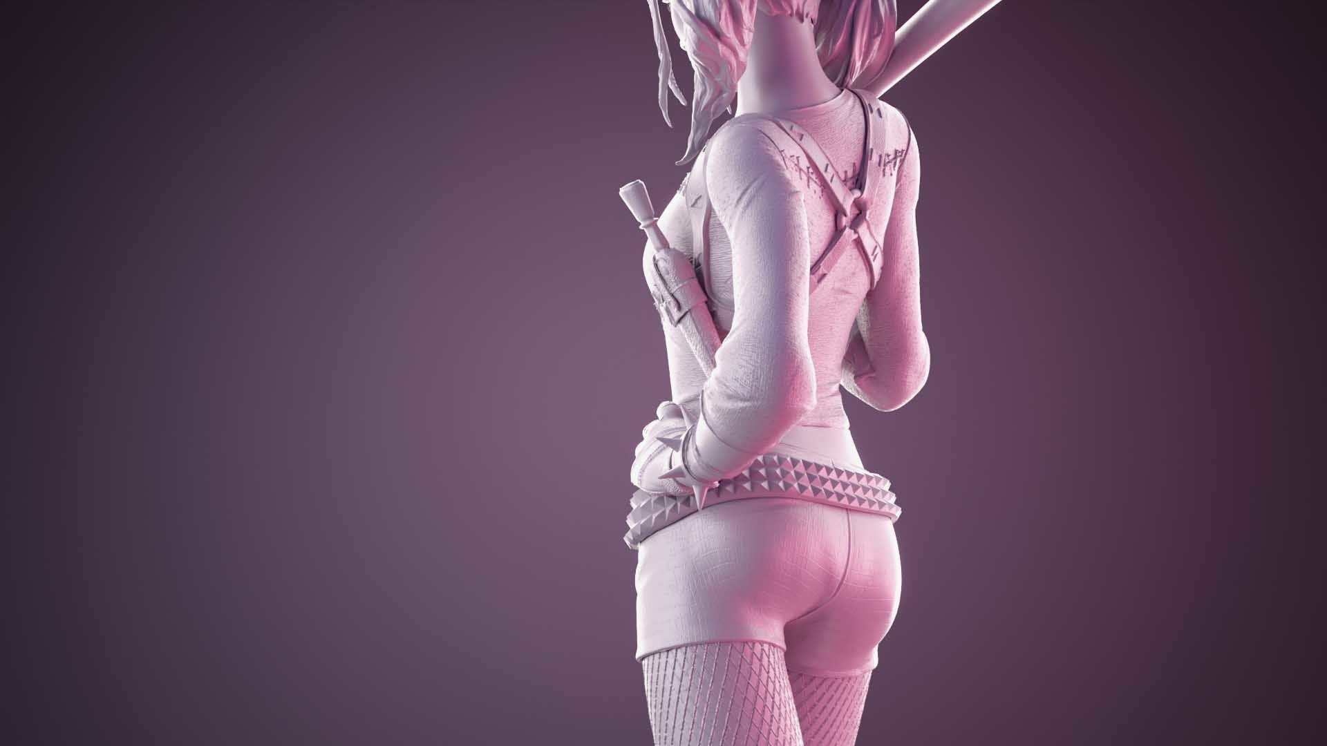 Harley Quinn for 3D print 3D print model_12