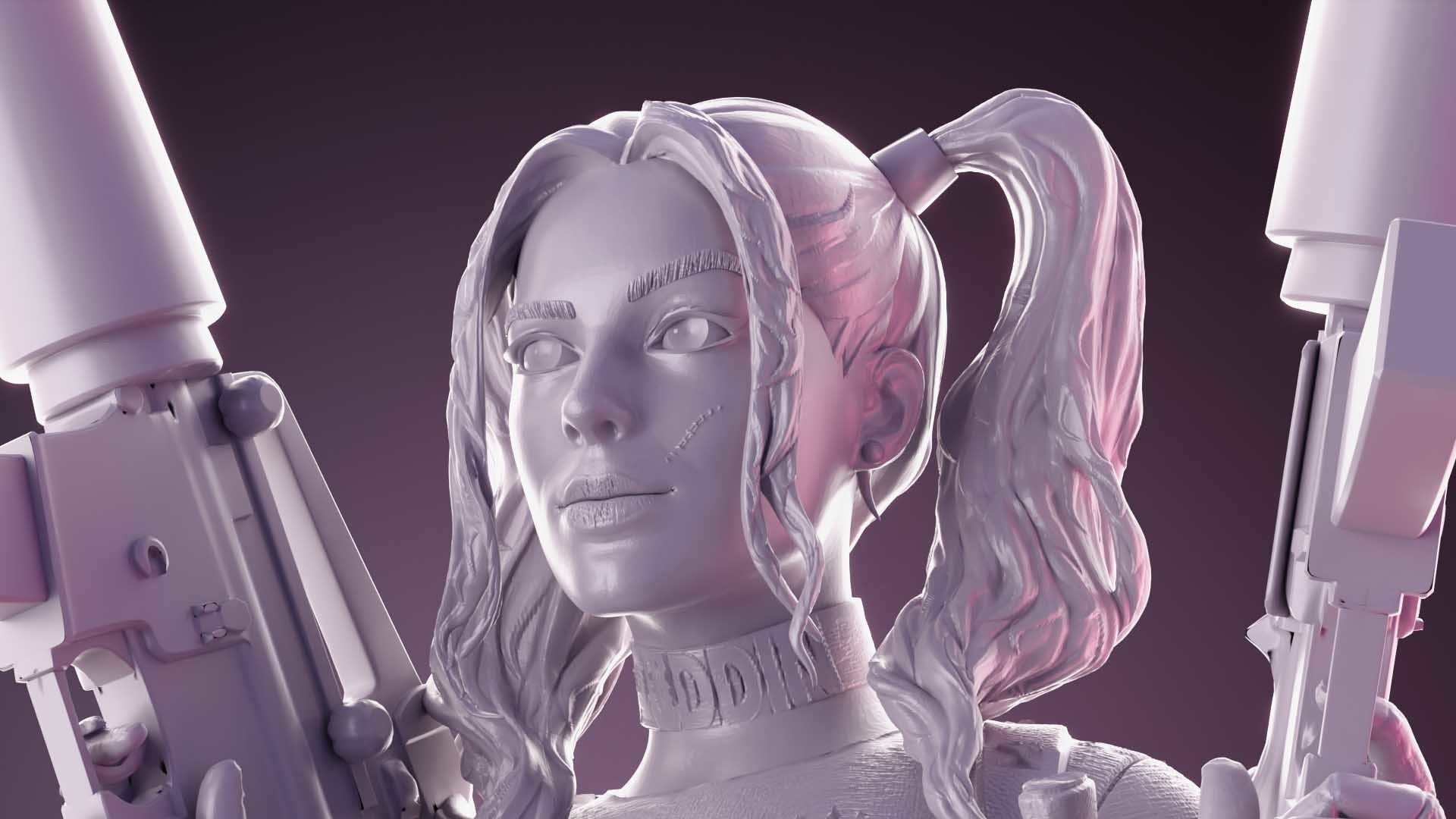 Harley Quinn for 3D print 3D print model_10
