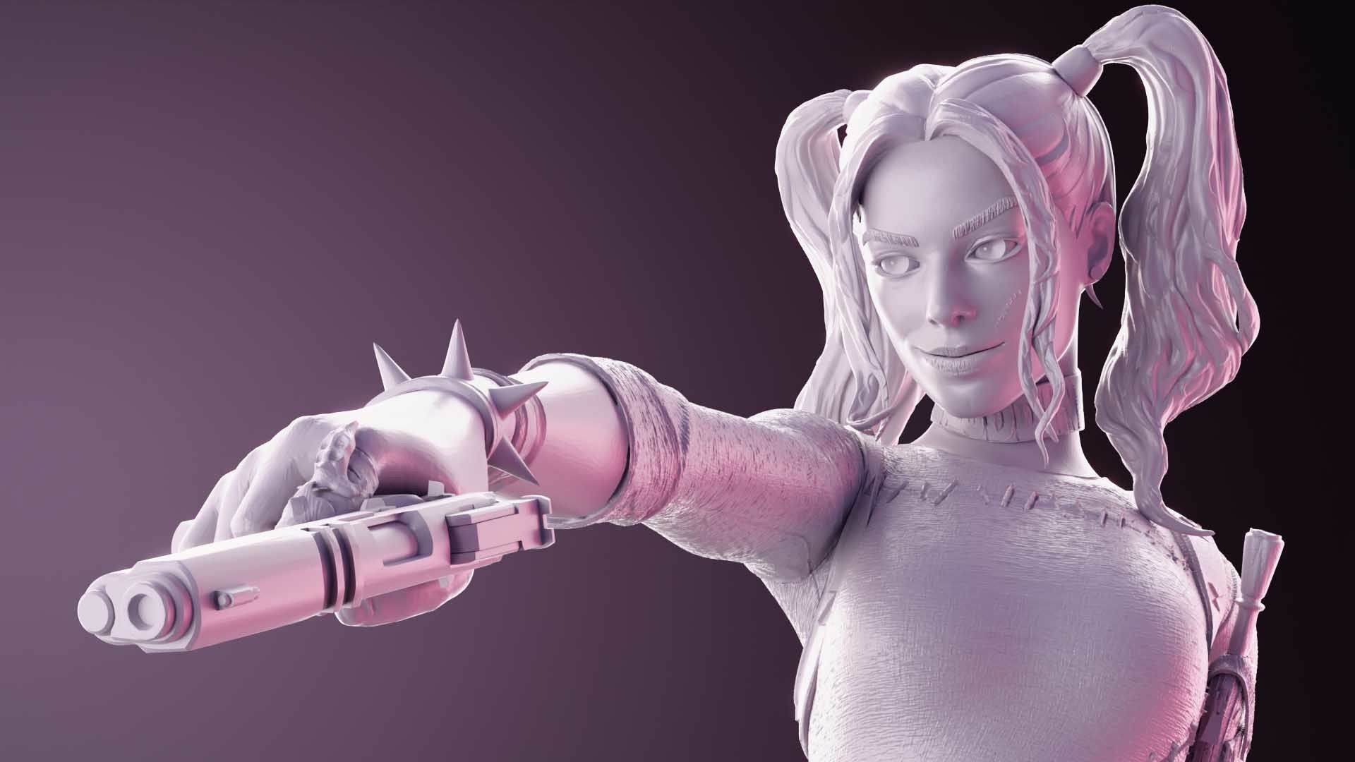 Harley Quinn for 3D print 3D print model_6