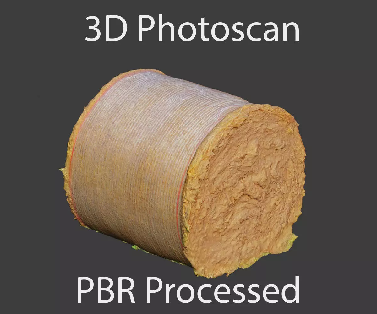 PBR Haystack Photoscan processed Low-poly 3D model_0