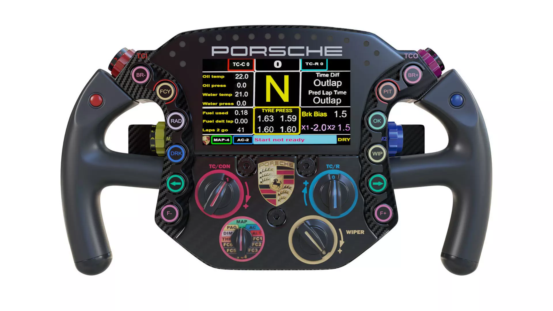 F1 Steering Wheel Porsche 3D model_0