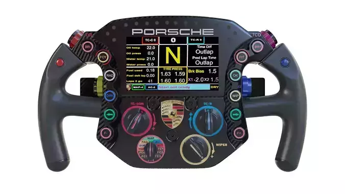 F1 Steering Wheel Porsche 3D model