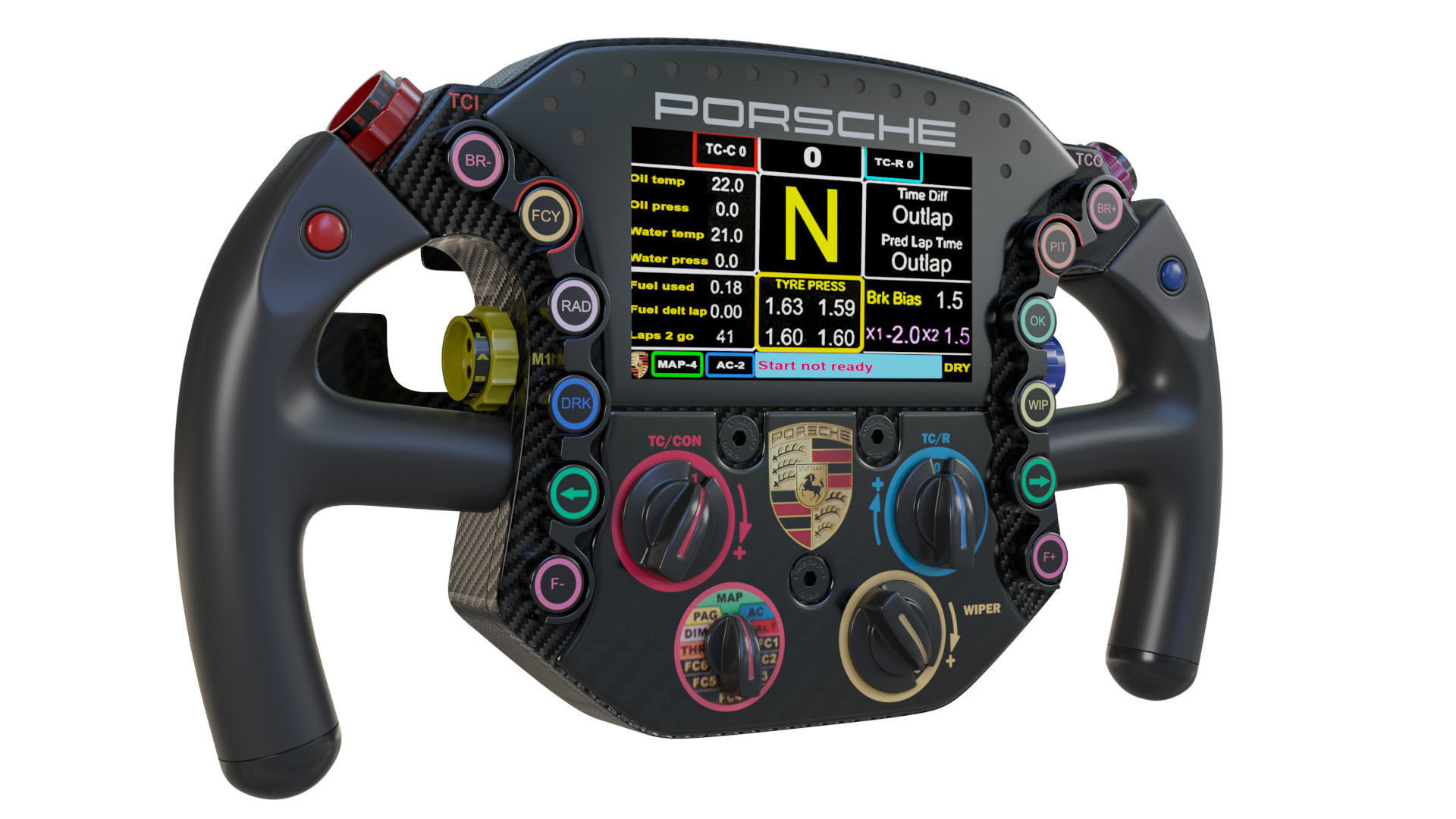 F1 Steering Wheel Porsche 3D model_1