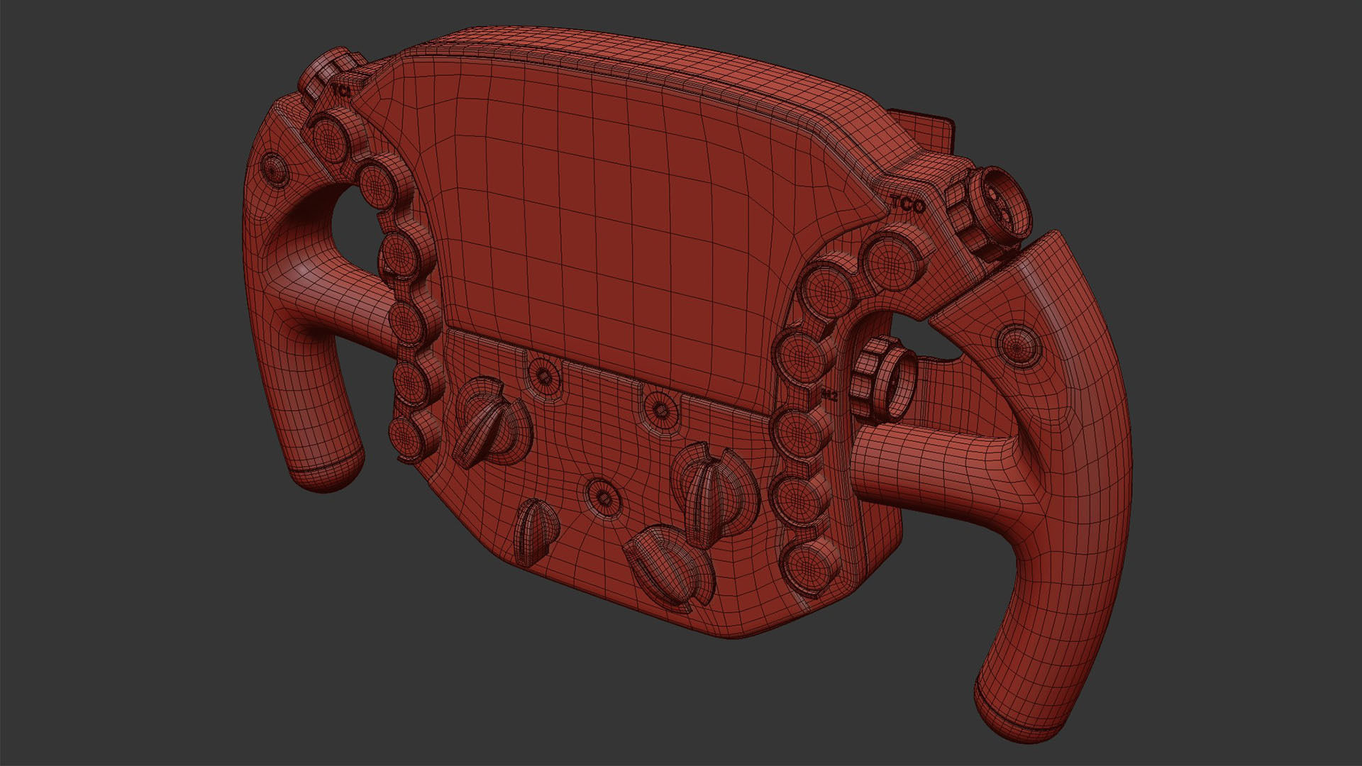 F1 Steering Wheel Porsche 3D model_14