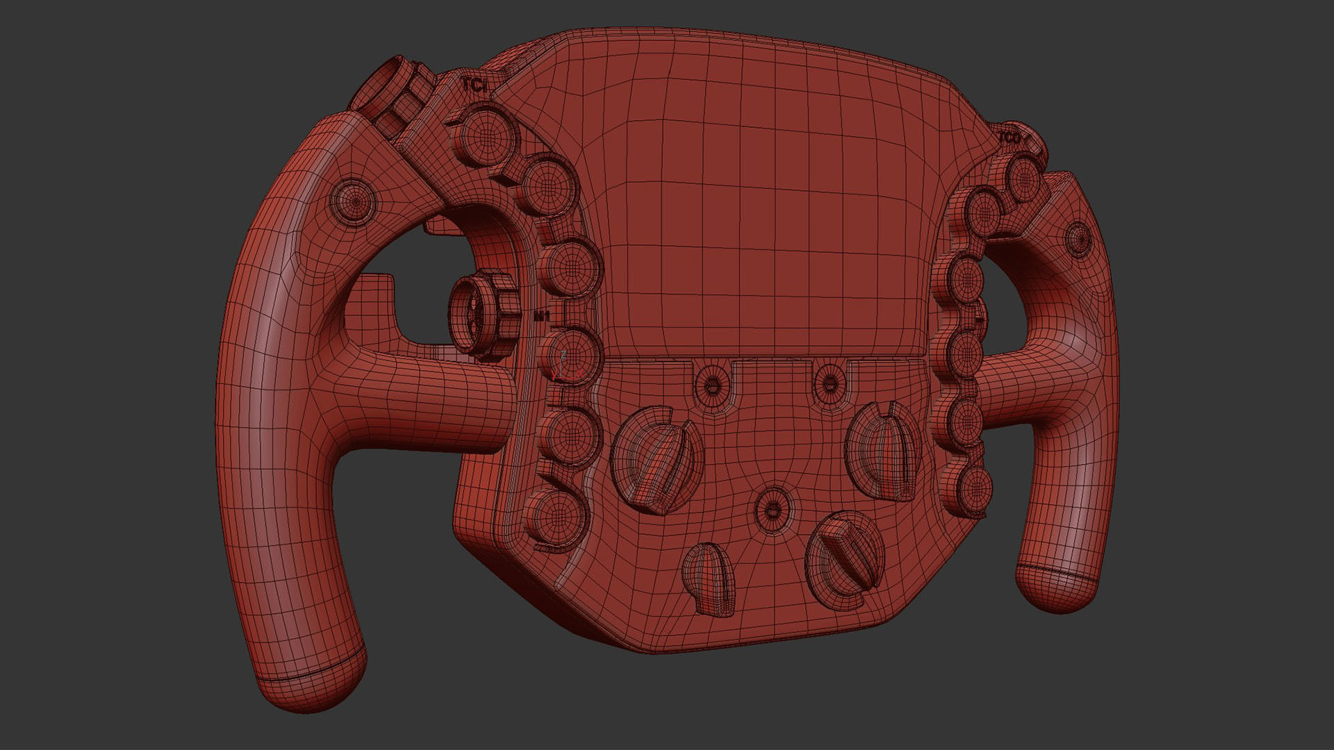 F1 Steering Wheel Porsche 3D model_11