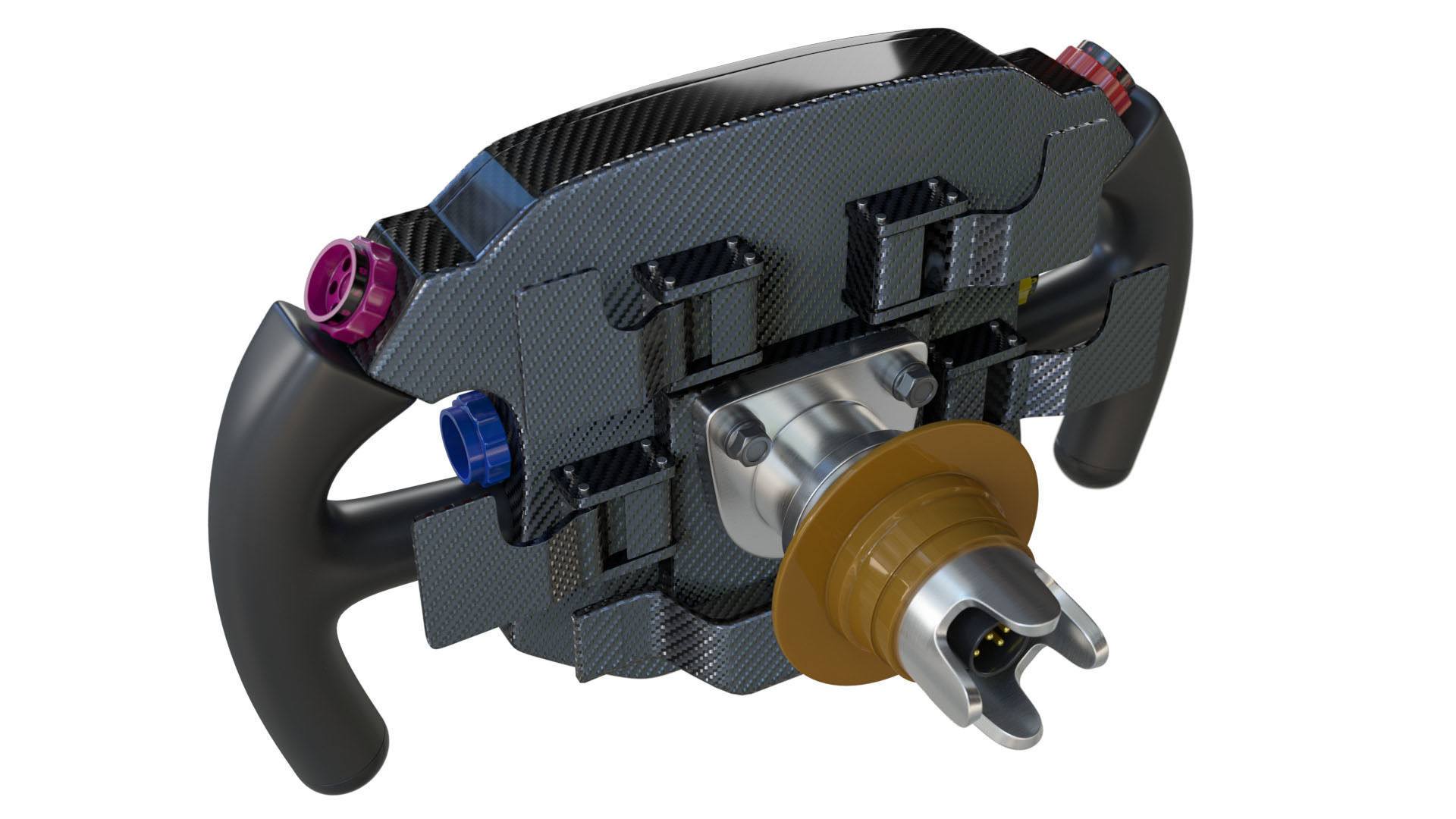 F1 Steering Wheel Porsche 3D model_2