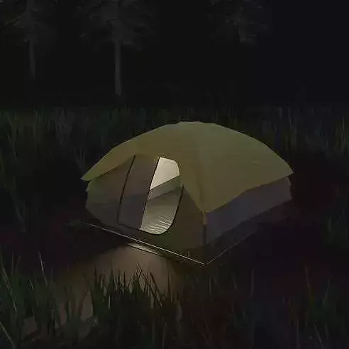 Dome Tent Low-poly 3D model