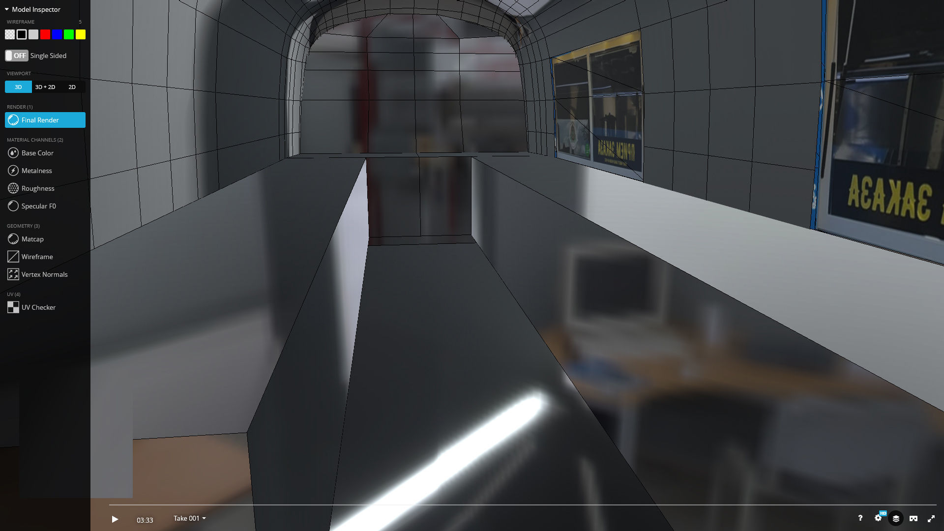 Food truck  Strealiner ENK-8 VT -in sky- livery Low-poly 3D model_11