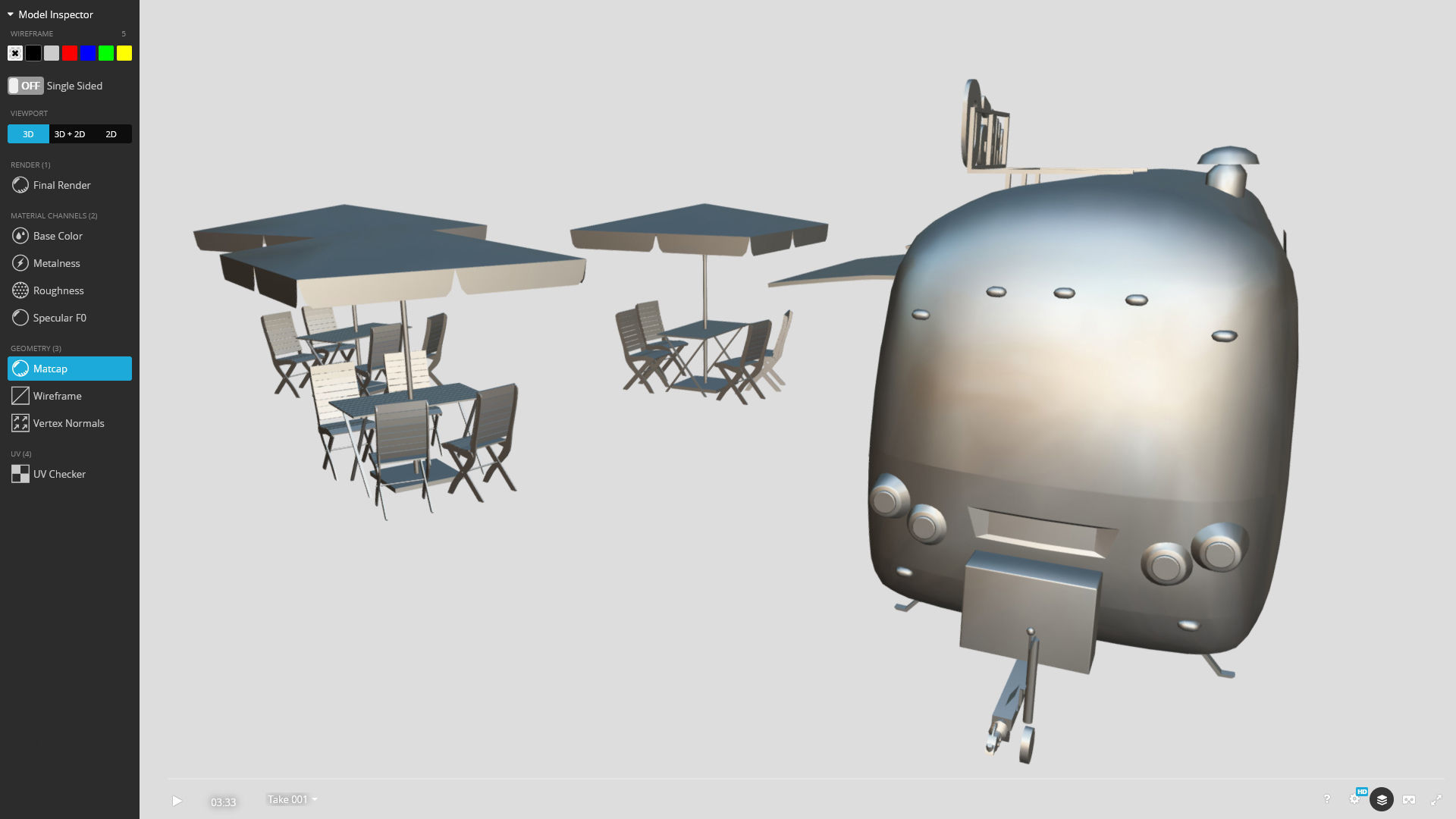 Food truck  Strealiner ENK-8 VT -in sky- livery Low-poly 3D model_15