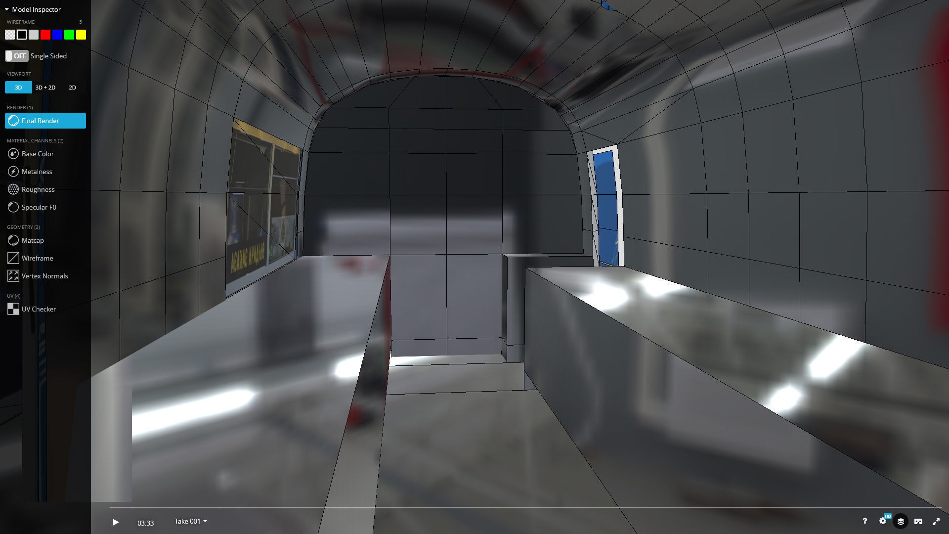 Food truck  Strealiner ENK-8 VT -in sky- livery Low-poly 3D model_12