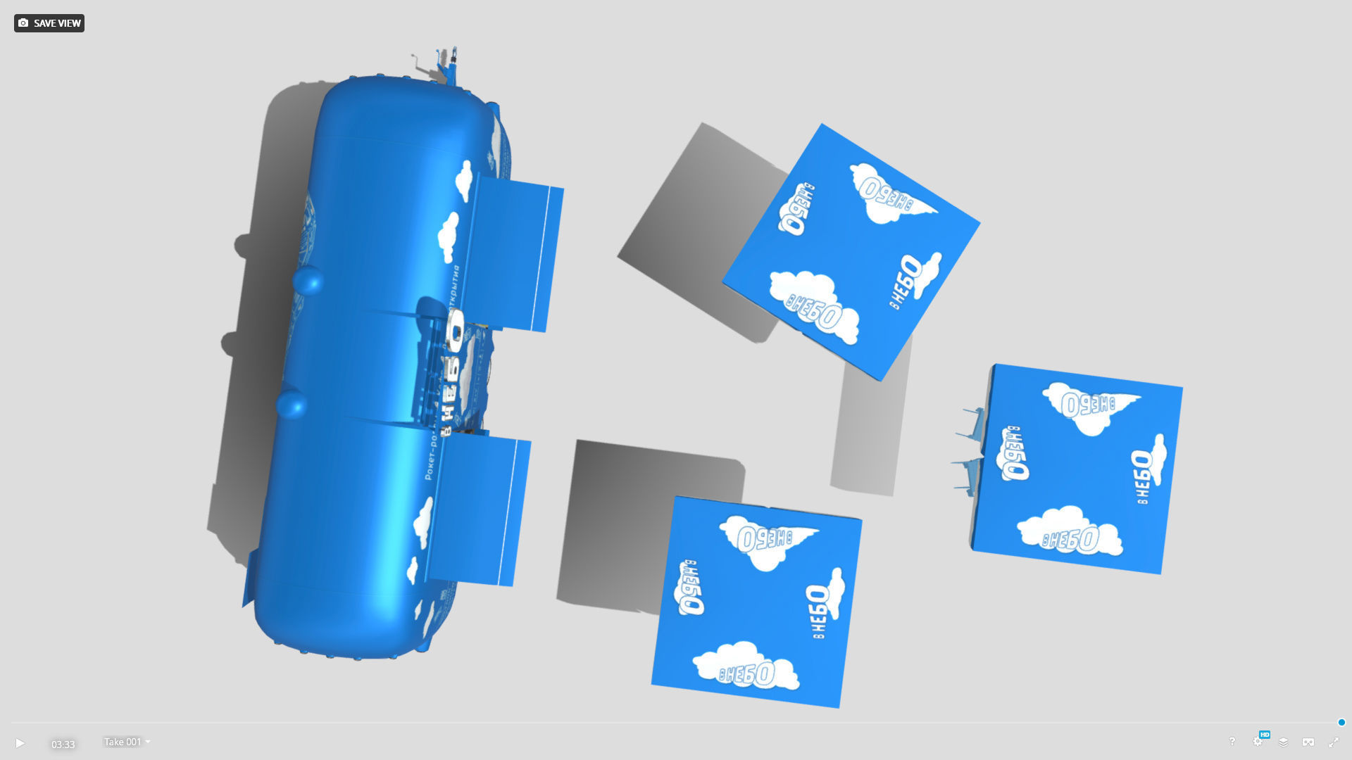 Food truck  Strealiner ENK-8 VT -in sky- livery Low-poly 3D model_7