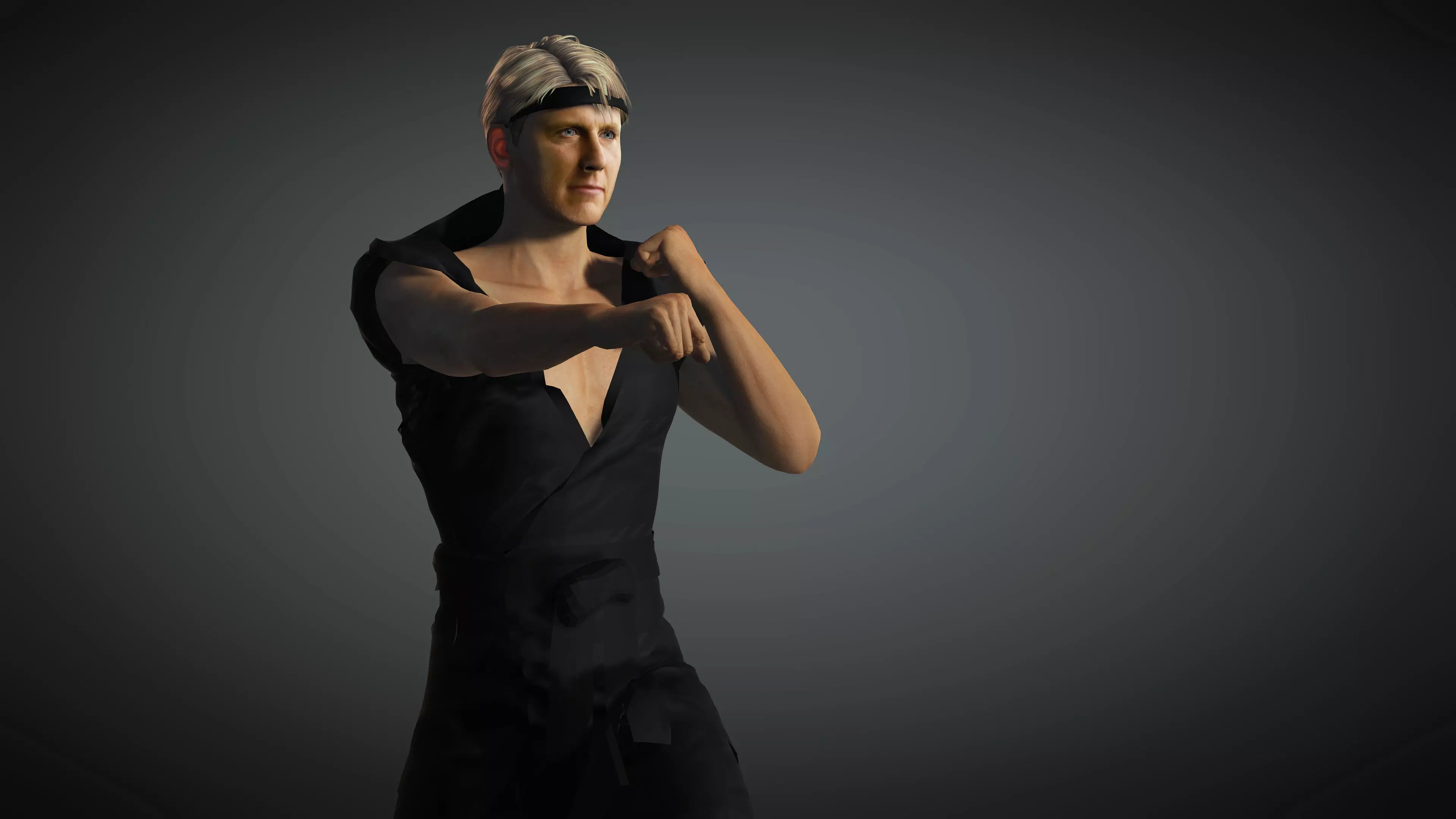 Cobra Kai Johnny Lawrence Low-poly 3D model