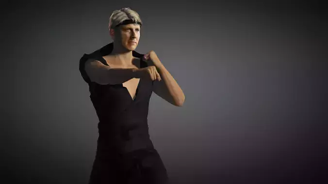 Cobra Kai Johnny Lawrence Low-poly 3D model