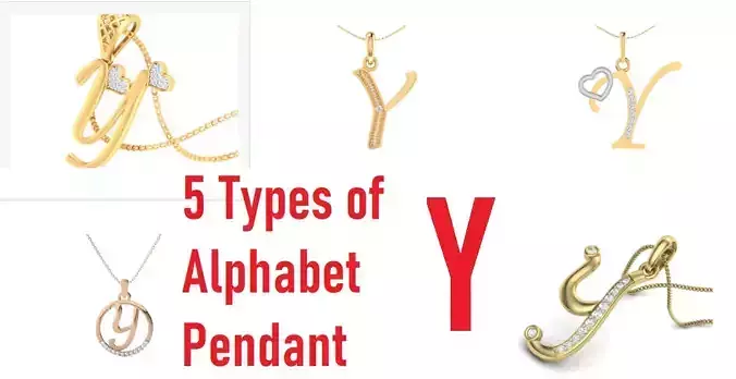 Letter Alphabet-Y pendant 3dm stl render detail